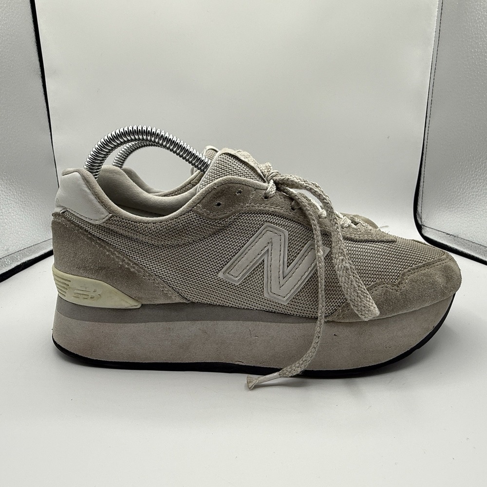 New Balance 515 W 8.5 M 7 White Gray Athletic‎ Running Walking Shoes Sneakers